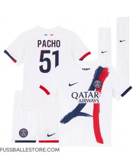Günstige Paris Saint-Germain Willian Pacho #51 Auswärts Trikotsatzt Kinder 2024-25 Kurzarm (+ Kurze Hosen)